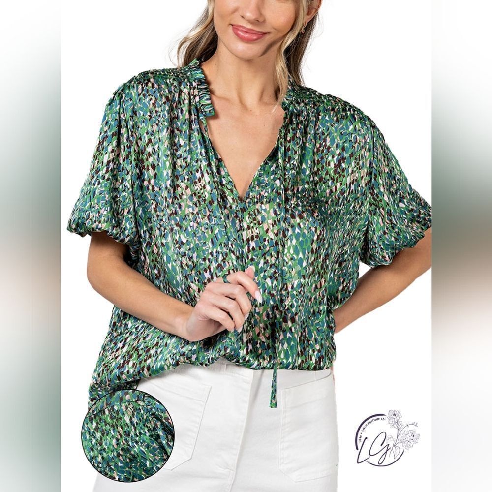 Eesome Vibrant Vision Blouse Sz Sm